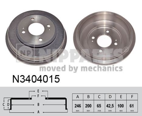 NIPPARTS Bremžu trumulis N3404015