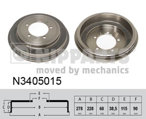 NIPPARTS Bremžu trumulis N3405015