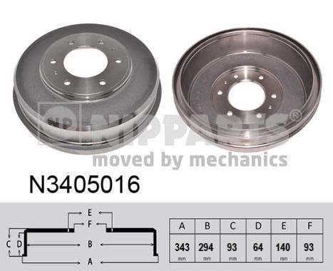 NIPPARTS Bremžu trumulis N3405016