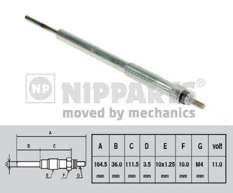 NIPPARTS Свеча накаливания N5710304