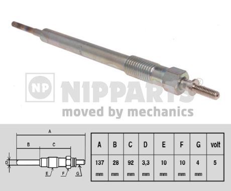 NIPPARTS Свеча накаливания N5710508