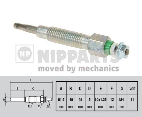 NIPPARTS Свеча накаливания N5711032