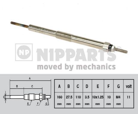 NIPPARTS Свеча накаливания N5712027