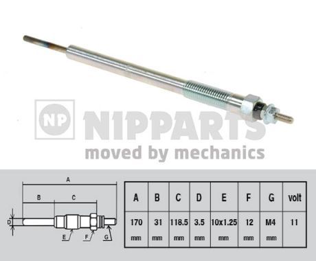 NIPPARTS Свеча накаливания N5715016