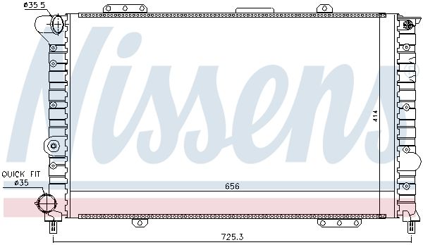 NISSENS Радиатор, охлаждение двигателя 60053