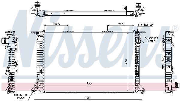 NISSENS Radiators, Motora dzesēšanas sistēma 60319