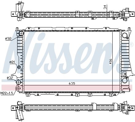 NISSENS Radiators, Motora dzesēšanas sistēma 60457