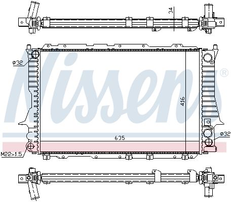 NISSENS Radiators, Motora dzesēšanas sistēma 60459