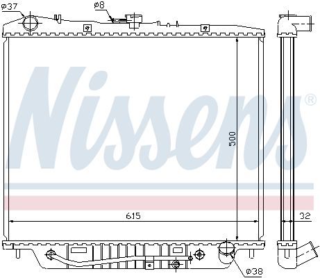 NISSENS Radiators, Motora dzesēšanas sistēma 60852