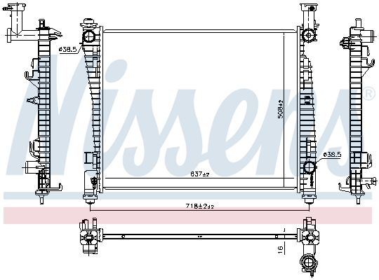 NISSENS Radiators, Motora dzesēšanas sistēma 61032