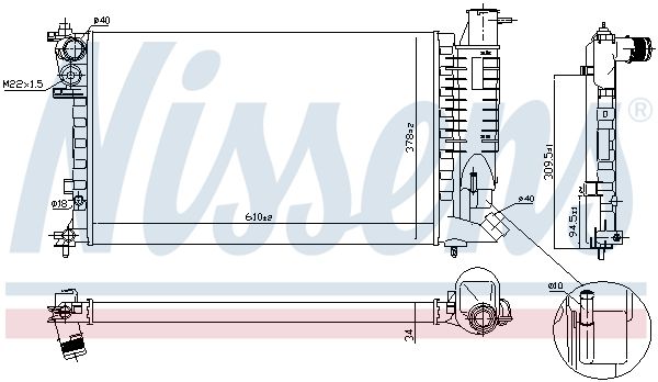 NISSENS Radiators, Motora dzesēšanas sistēma 61312A