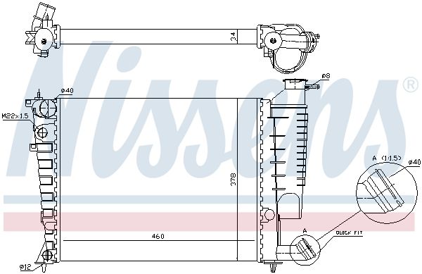 NISSENS Radiators, Motora dzesēšanas sistēma 61335A