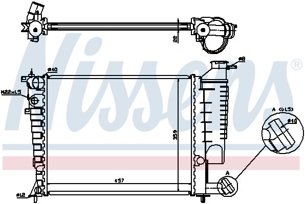 NISSENS Radiators, Motora dzesēšanas sistēma 613671