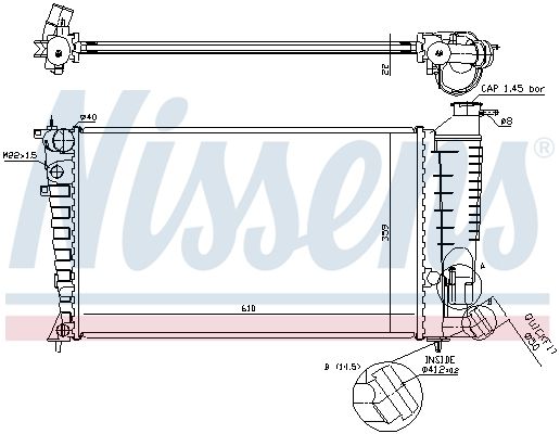 NISSENS Radiators, Motora dzesēšanas sistēma 61379