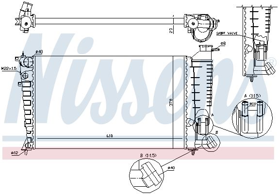 NISSENS Radiators, Motora dzesēšanas sistēma 61382A