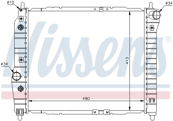 NISSENS Radiators, Motora dzesēšanas sistēma 61635