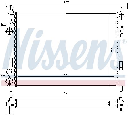 NISSENS Radiators, Motora dzesēšanas sistēma 61682