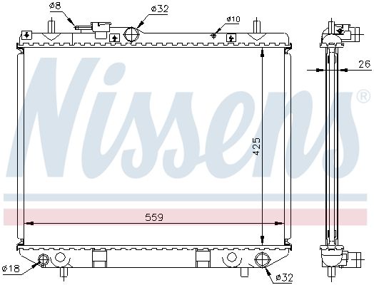 NISSENS Radiators, Motora dzesēšanas sistēma 61742A