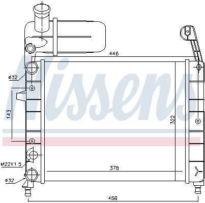 NISSENS Radiators, Motora dzesēšanas sistēma 61845