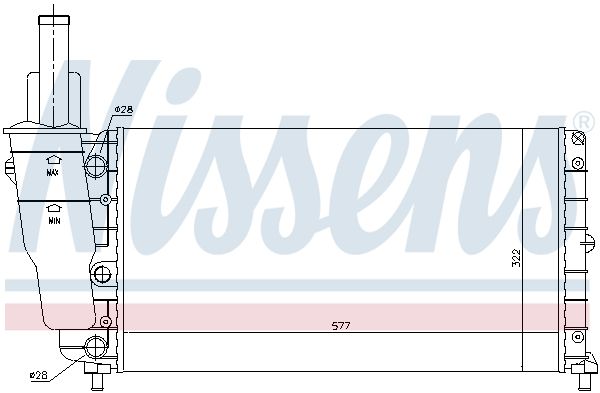 NISSENS Radiators, Motora dzesēšanas sistēma 61858