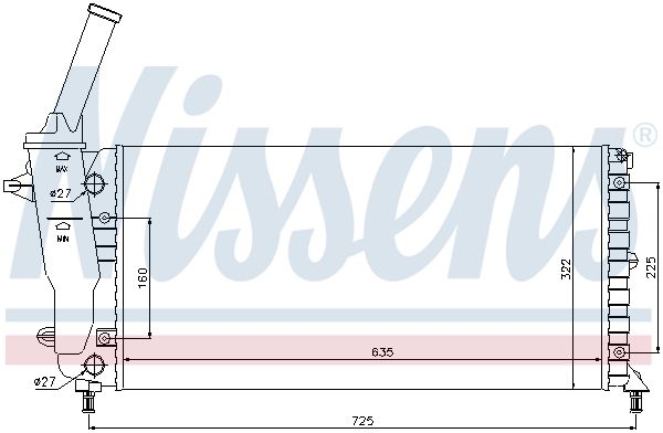 NISSENS Radiators, Motora dzesēšanas sistēma 61893