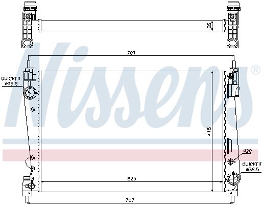 NISSENS Radiators, Motora dzesēšanas sistēma 61916
