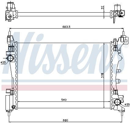 NISSENS Radiators, Motora dzesēšanas sistēma 61917