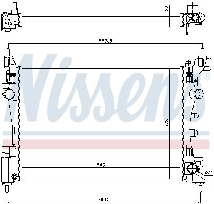 NISSENS Radiators, Motora dzesēšanas sistēma 61918