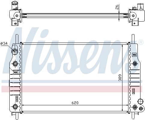 NISSENS Radiators, Motora dzesēšanas sistēma 62105