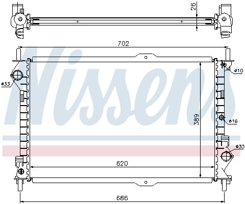 NISSENS Radiators, Motora dzesēšanas sistēma 62156A