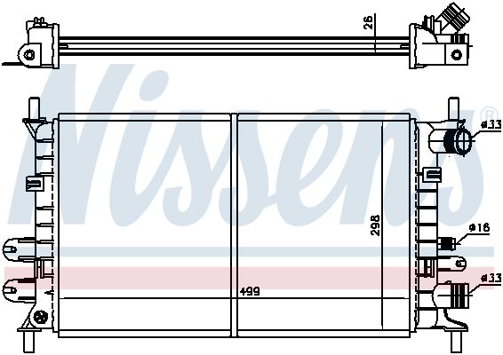 NISSENS Radiators, Motora dzesēšanas sistēma 62163