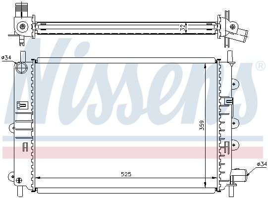 NISSENS Radiators, Motora dzesēšanas sistēma 62164A