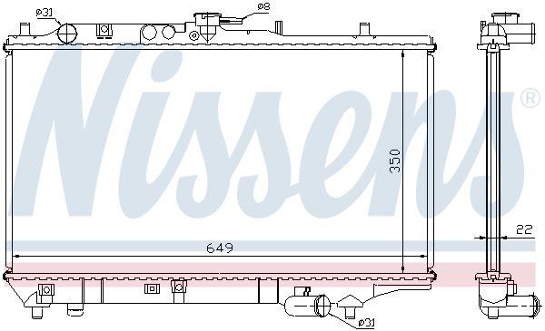 NISSENS Radiators, Motora dzesēšanas sistēma 62408A