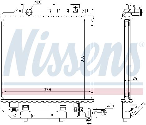 NISSENS Radiators, Motora dzesēšanas sistēma 62459