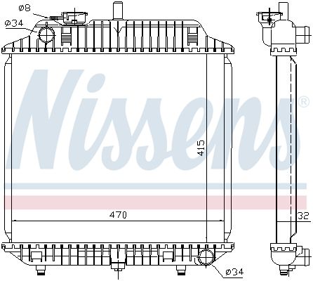 NISSENS Radiators, Motora dzesēšanas sistēma 62516