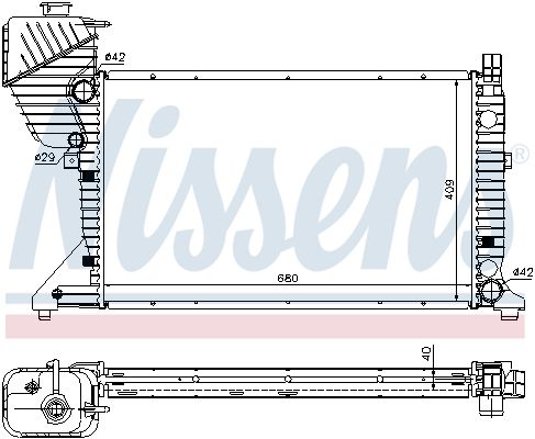 NISSENS Radiators, Motora dzesēšanas sistēma 62519A