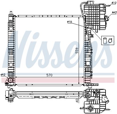 NISSENS Radiators, Motora dzesēšanas sistēma 62559A