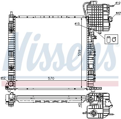 NISSENS Radiators, Motora dzesēšanas sistēma 62561A