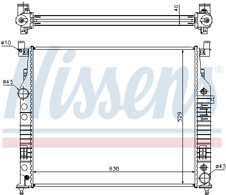 NISSENS Радиатор, охлаждение двигателя 62577A