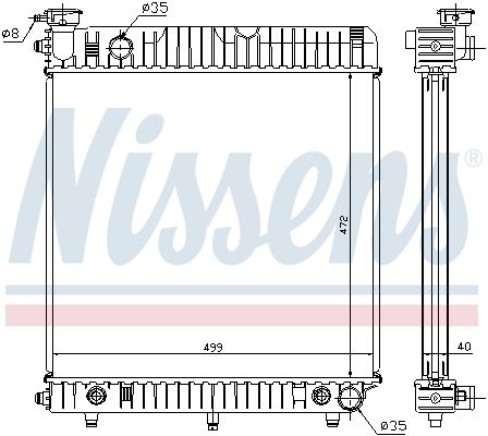 NISSENS Radiators, Motora dzesēšanas sistēma 62632