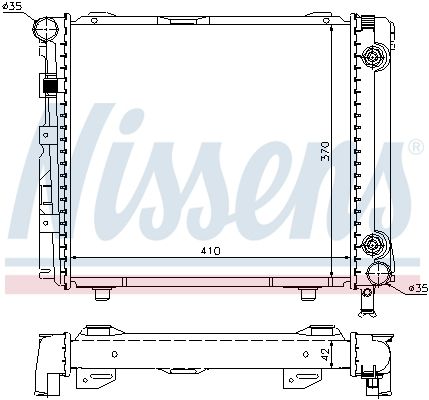 NISSENS Radiators, Motora dzesēšanas sistēma 62650