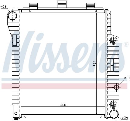 NISSENS Radiators, Motora dzesēšanas sistēma 62654