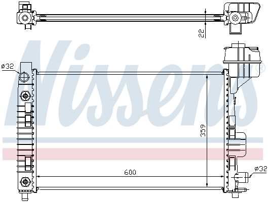 NISSENS Radiators, Motora dzesēšanas sistēma 62661A