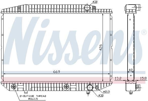 NISSENS Radiators, Motora dzesēšanas sistēma 62727A