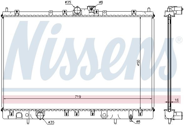 NISSENS Radiators, Motora dzesēšanas sistēma 62806A