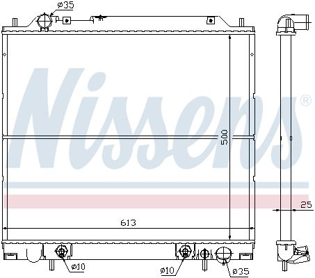 NISSENS Radiators, Motora dzesēšanas sistēma 62855