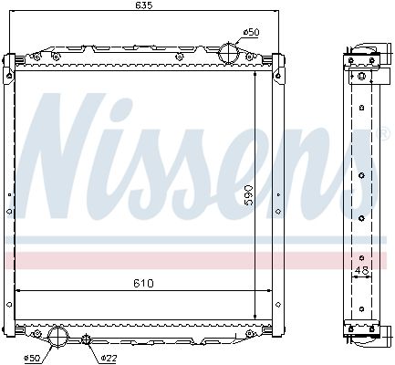 NISSENS Radiators, Motora dzesēšanas sistēma 628762