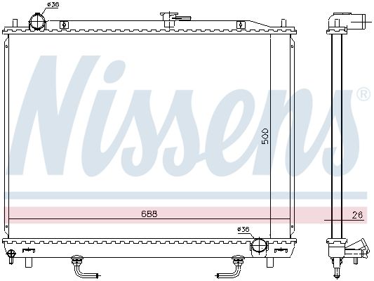 NISSENS Radiators, Motora dzesēšanas sistēma 628959