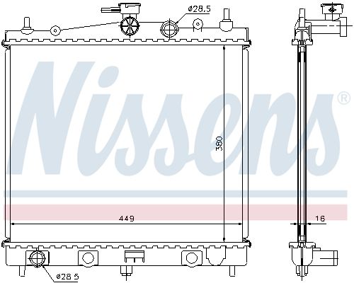 NISSENS Radiators, Motora dzesēšanas sistēma 62902A