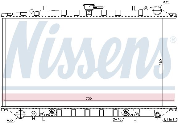 NISSENS Radiators, Motora dzesēšanas sistēma 62978